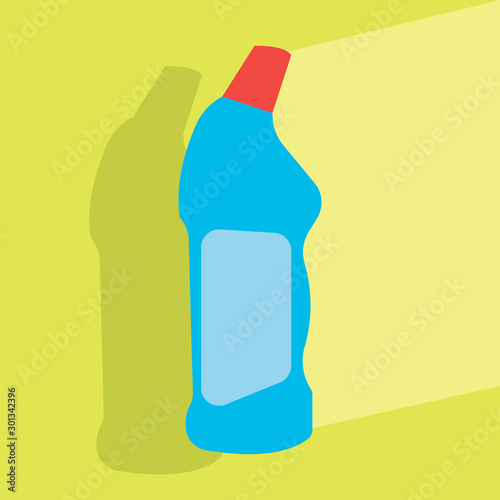 image of dishwashing detergent bottles isolated on  background
