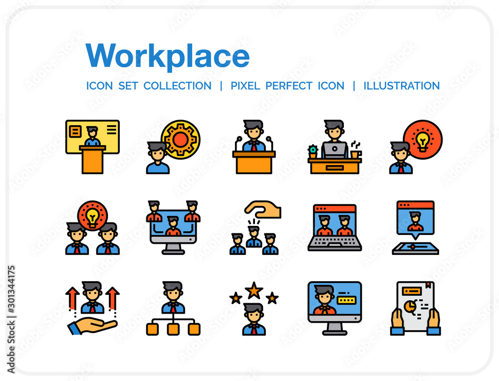 custom made wallpaper toronto digitalWorkplace Icons Set. UI Pixel Perfect Well-crafted Vector Thin Line Icons. The illustrations are a vector.