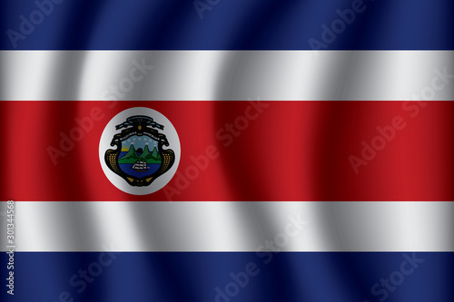 Flag of Costa Rica. Costa Rica Icon vector illustration eps10.