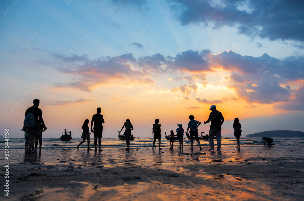 Sunset in Ao Nang Krabi province Sunset in Ao Nang Krabi province