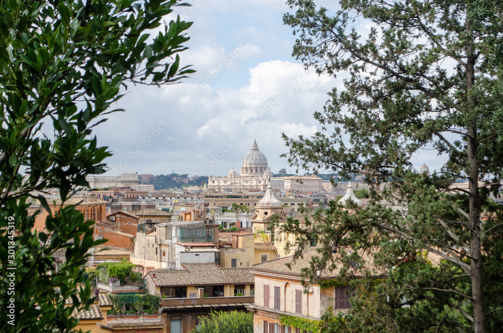 View of ancient city of Rome