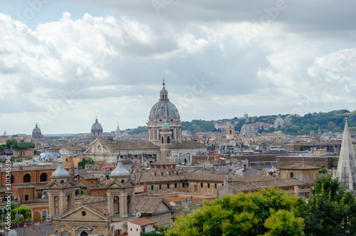 Looking over Rome on a cloudy Day
