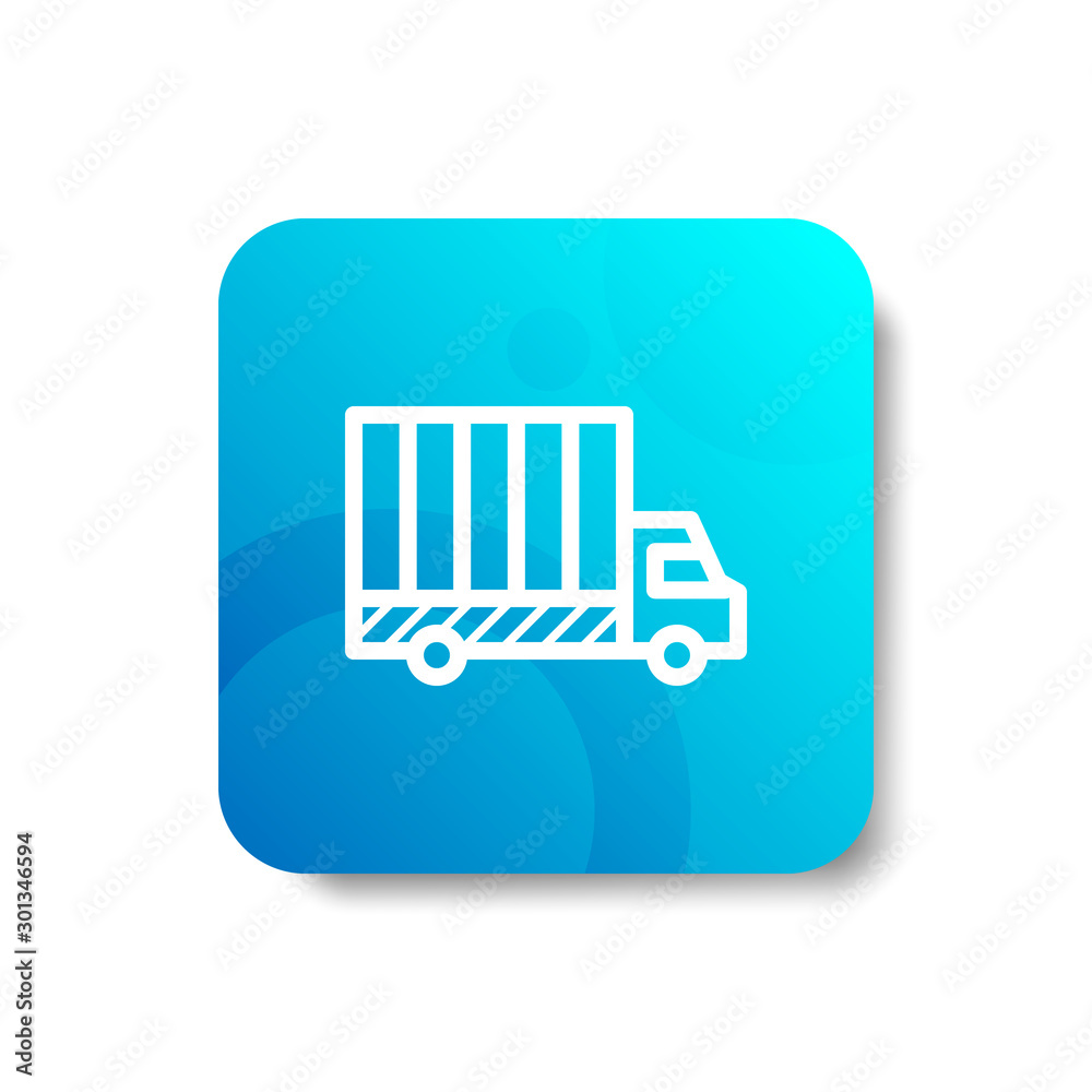 truck delivery round icon in outline / line and stripes style (UNUNITE / UNGROUP LINE) with colorful smooth gradient background, suitable for mobile and web UI, app button, infographic, etc truck delivery round icon in outline / line and stripes style (UNUNITE / UNGROUP LINE) with colorful smooth gradient background, suitable for mobile and web UI, app button, infographic, etc