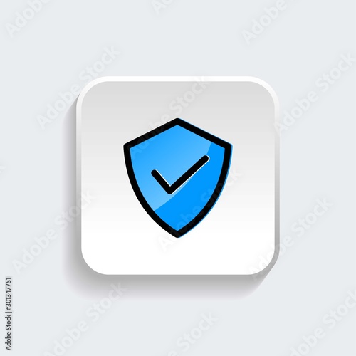 Shield secure checked icon symbol with modern flat style icon for web site design, logo, app, UI isolated on white background. Vector illustration Free Download Shield secure checked icon symbol with modern flat style icon for web site design, logo, app, UI isolated on white background. Vector illustration - GFXLoad
