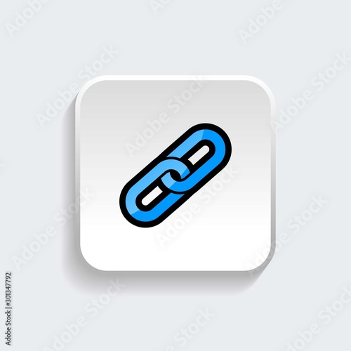 Hyperlink icon symbol with modern flat style icon for web site design, logo, app, UI isolated on white background. Vector illustration