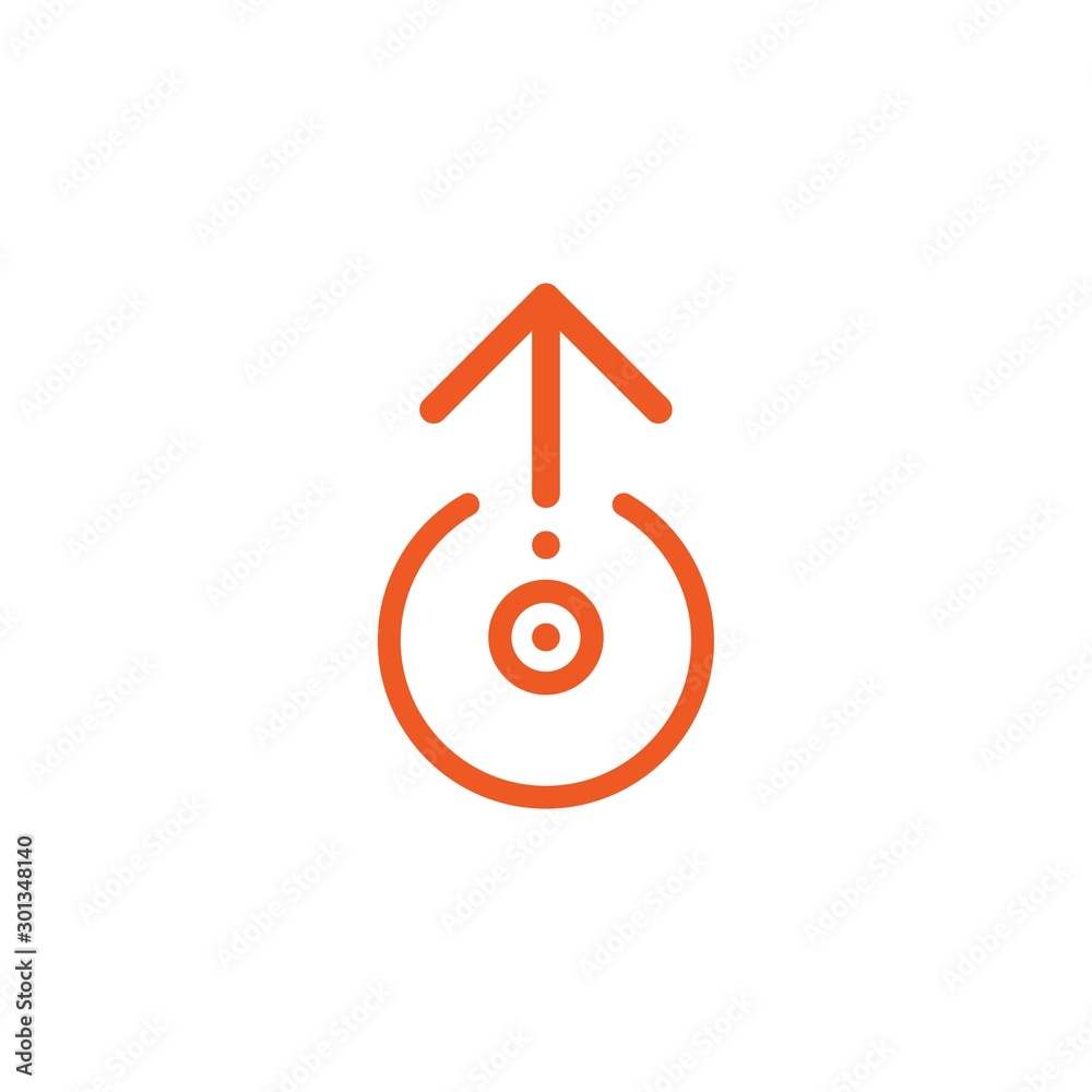scroll the page or swipe up pictogram. red thin rounded arrow up in circle icon. scroll the page or swipe up pictogram. red thin rounded arrow up in circle icon.