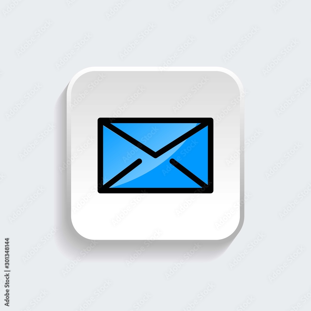 Mail icon symbol with modern flat style icon for web site design, logo, app, UI isolated on white background. Vector illustration Mail icon symbol with modern flat style icon for web site design, logo, app, UI isolated on white background. Vector illustration