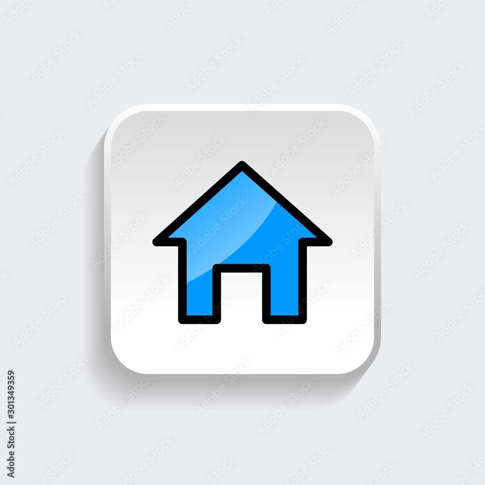 Home icon symbol with modern flat style icon for web site design, logo, app, UI isolated on white background. Vector illustration Home icon symbol with modern flat style icon for web site design, logo, app, UI isolated on white background. Vector illustration