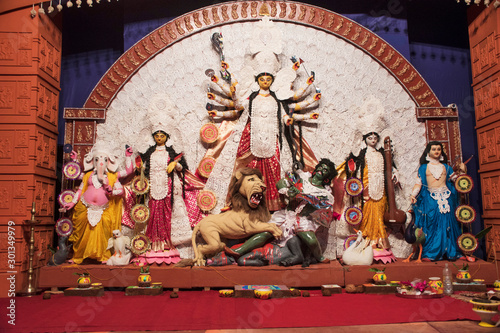 Durga Puja idol at Navaratri Festival at Yerawada, Pune, Maharashtra