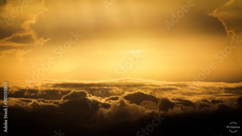 sunset in mountains