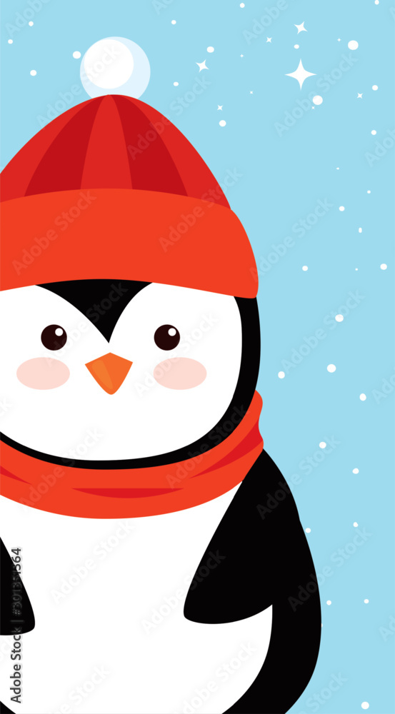 merry christmas penguin animal character design merry christmas penguin animal character design