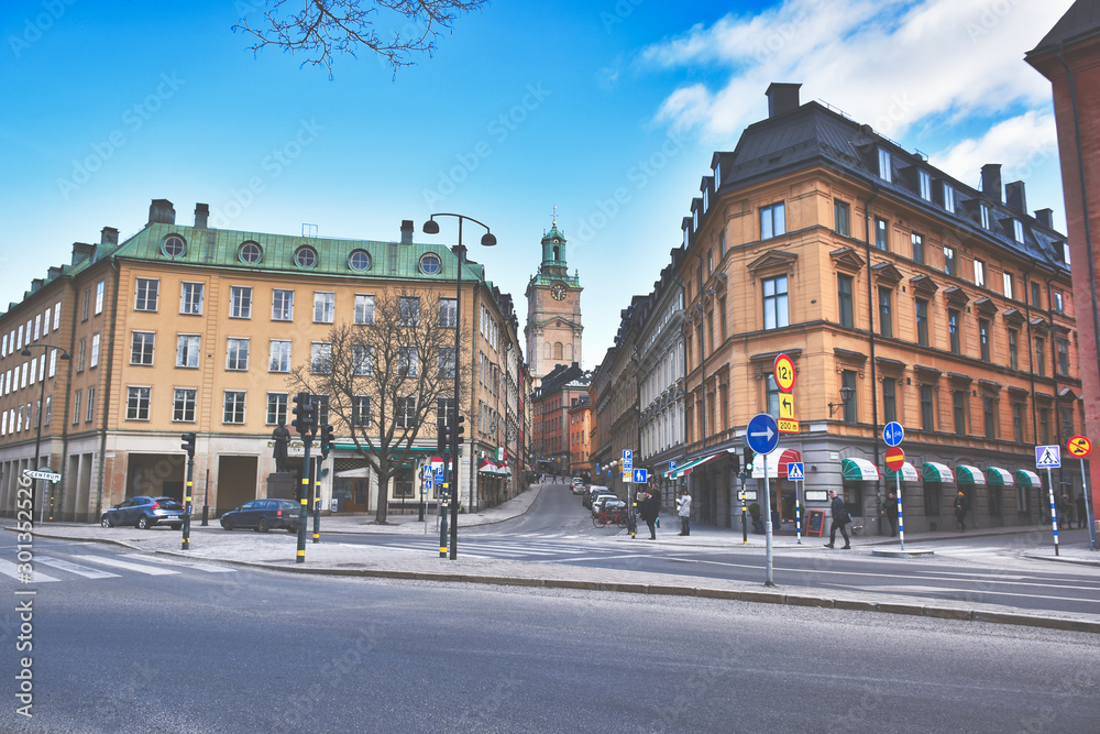 Stockholm City in Sweden during winter.