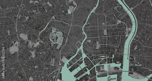 Detailed map of Tokyo, Japan