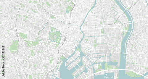 Detailed map of Tokyo, Japan