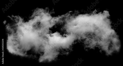 Textured Smoke,Abstract white,isolated on black background © sirawut