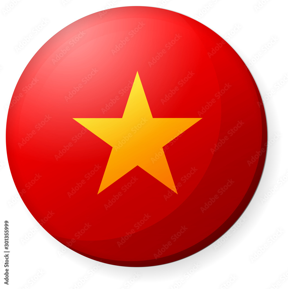 Circular country flag icon illustration ( button badge ) / Vietnam Circular country flag icon illustration ( button badge ) / Vietnam