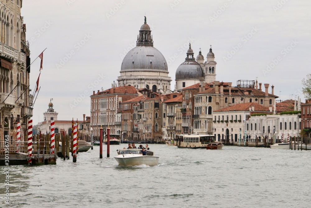 Venice view of S.Maria della Salute church on Gran Canal