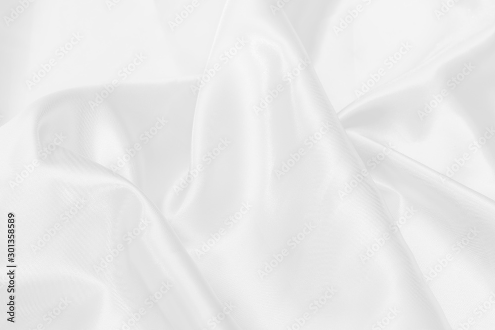 Obraz premium white satin fabric texture soft blur background