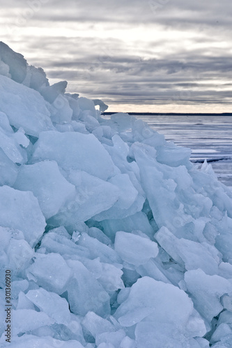 Ice hummocks on the shore of the Baltic Sea © annatronova