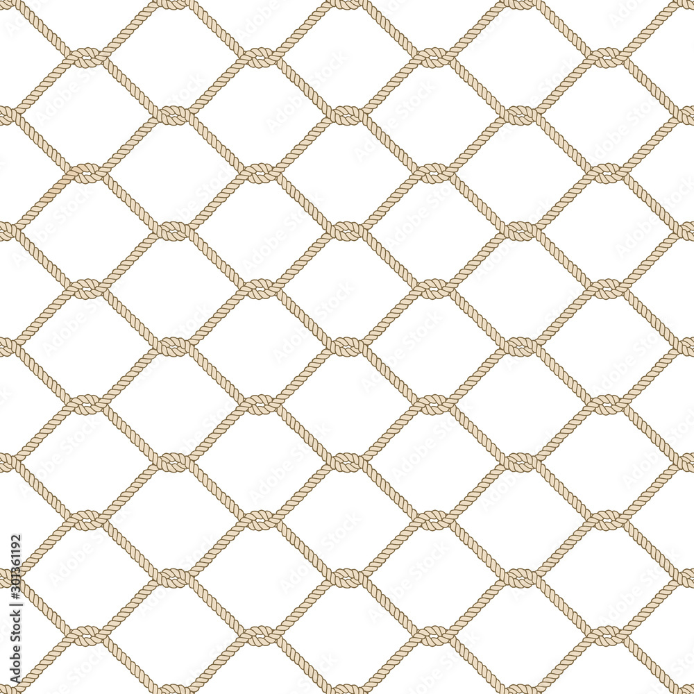 Vector endless nautical rope pattern, hand drawn Vector endless nautical rope pattern, hand drawn