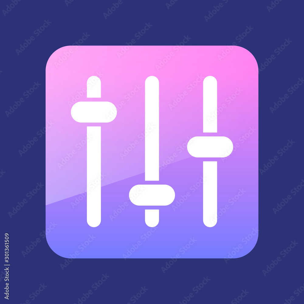 Equalizer icon. Music sound wave symbol Equalizer icon. Music sound wave symbol