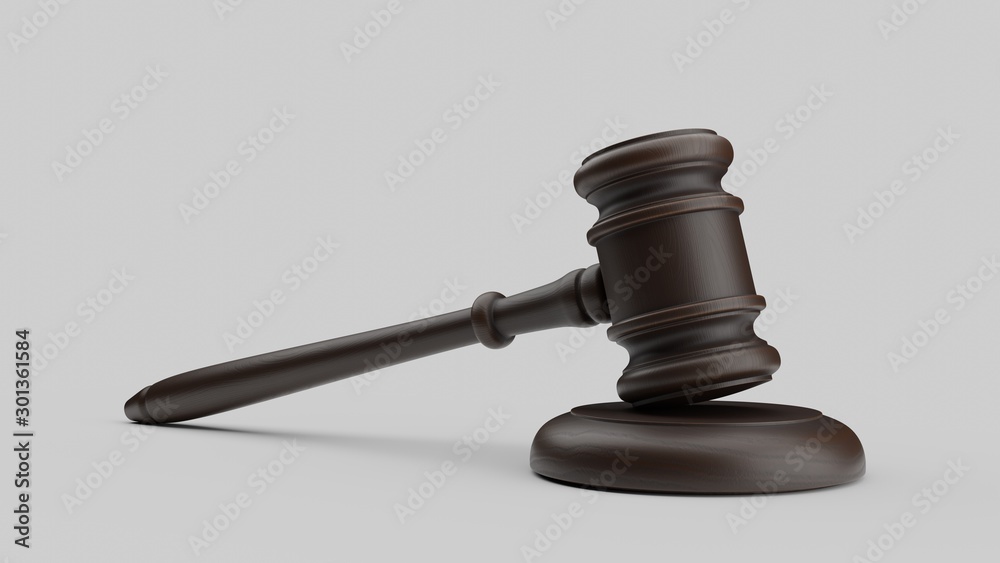 Gavel isolated on white background. Law theme, mallet of judge, wooden gavel. 3d rendering. Gavel isolated on white background. Law theme, mallet of judge, wooden gavel. 3d rendering.