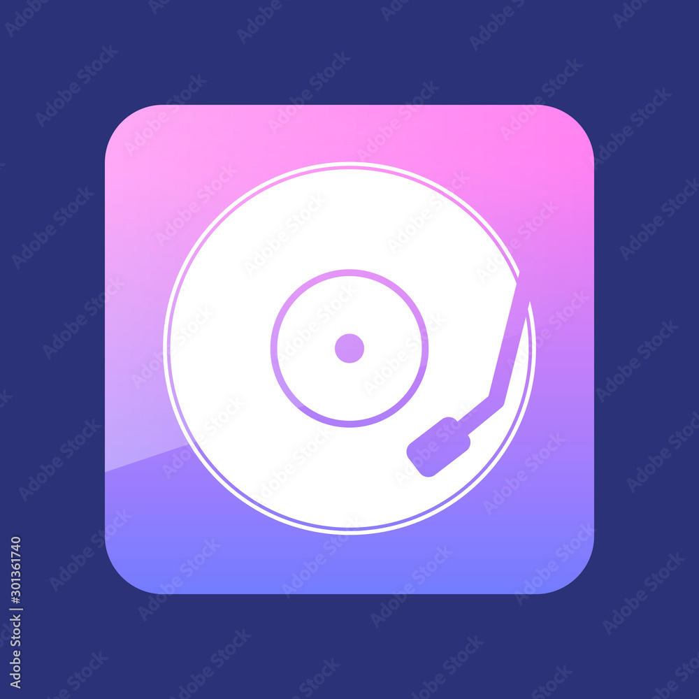 Vinyl record flat icon vector Vinyl record flat icon vector