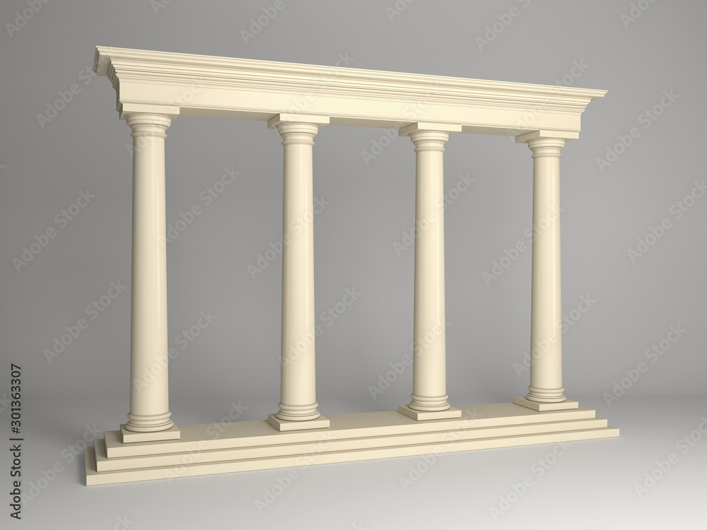 Classical architecture portal with columns