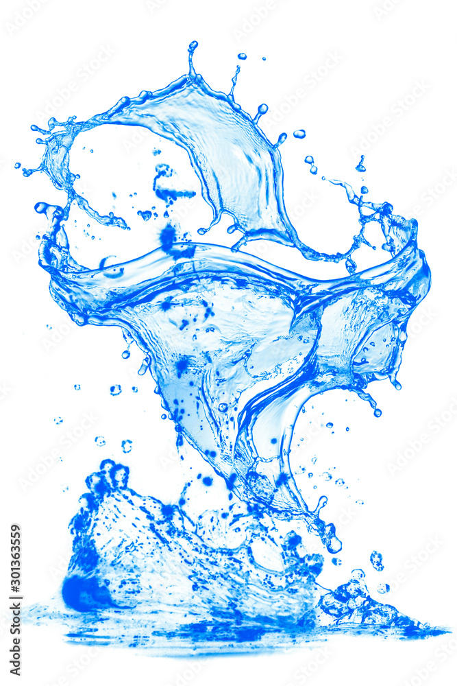 Obraz premium splashing clean water splashes on white background