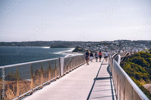 Newcastle Memorial Walk on a bright, sunny day. Newcastle, New South Wales