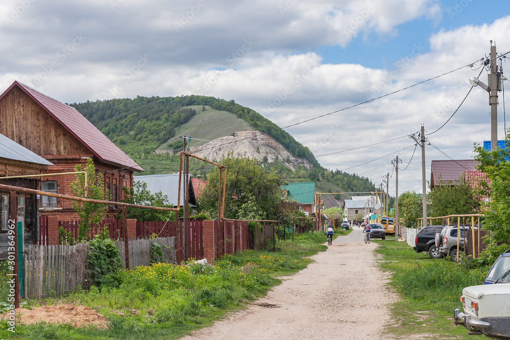 Rural street in summer, Russia
