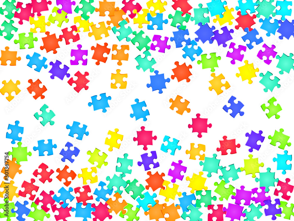 Abstract teaser jigsaw puzzle rainbow colors Abstract teaser jigsaw puzzle rainbow colors