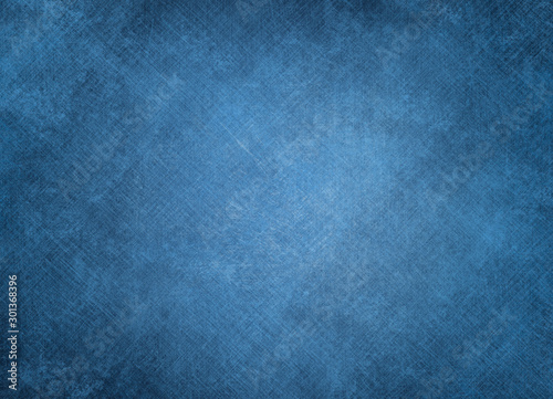 Blue, shabby background. Blue pattern, fabric texture.