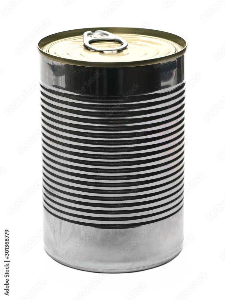 Sealed tin can for food conserving, isolated on white background Sealed tin can for food conserving, isolated on white background