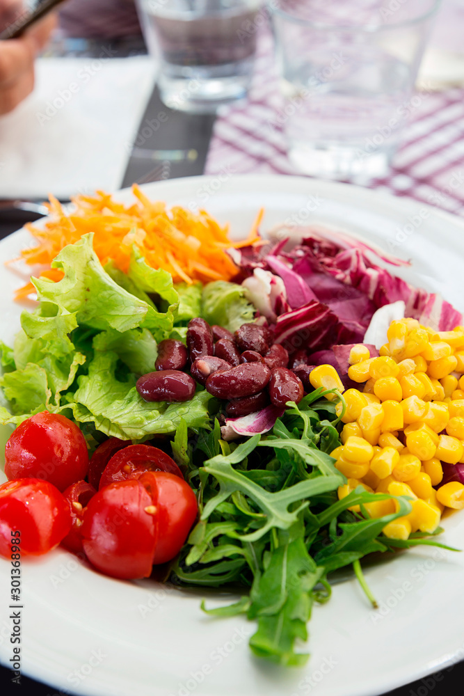 Portion of Healthy Vegetable Salad