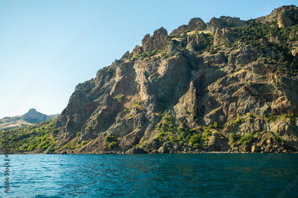 View On Kara Dag Mountain In Kurortnoe Settlement, Crimea, Russia.