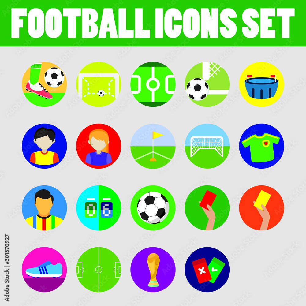 Football Icons vector collection