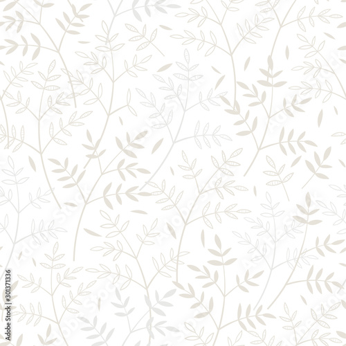 Elegant hand drawn seamless pattern, doodle floral, great for textiles, banners, wallpaper - vector design