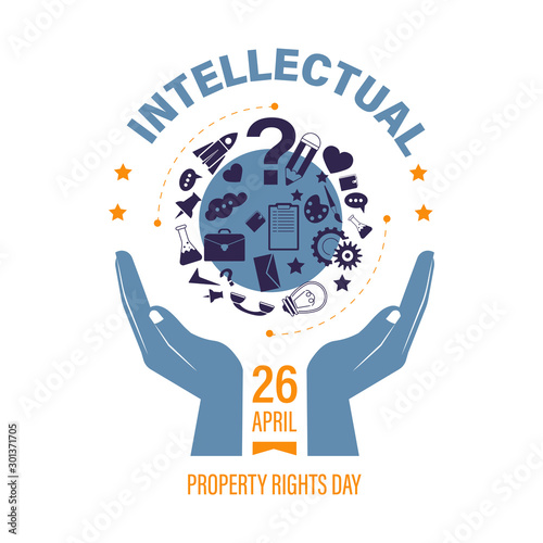 Copyright or intellectual property right day isolated icon