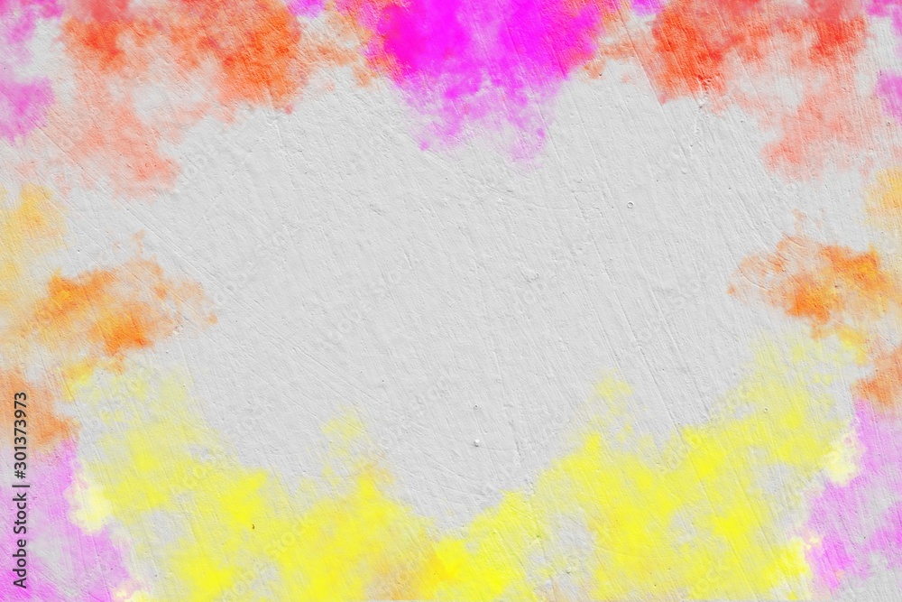 Abstract colorful watercolor on wall or paper background.