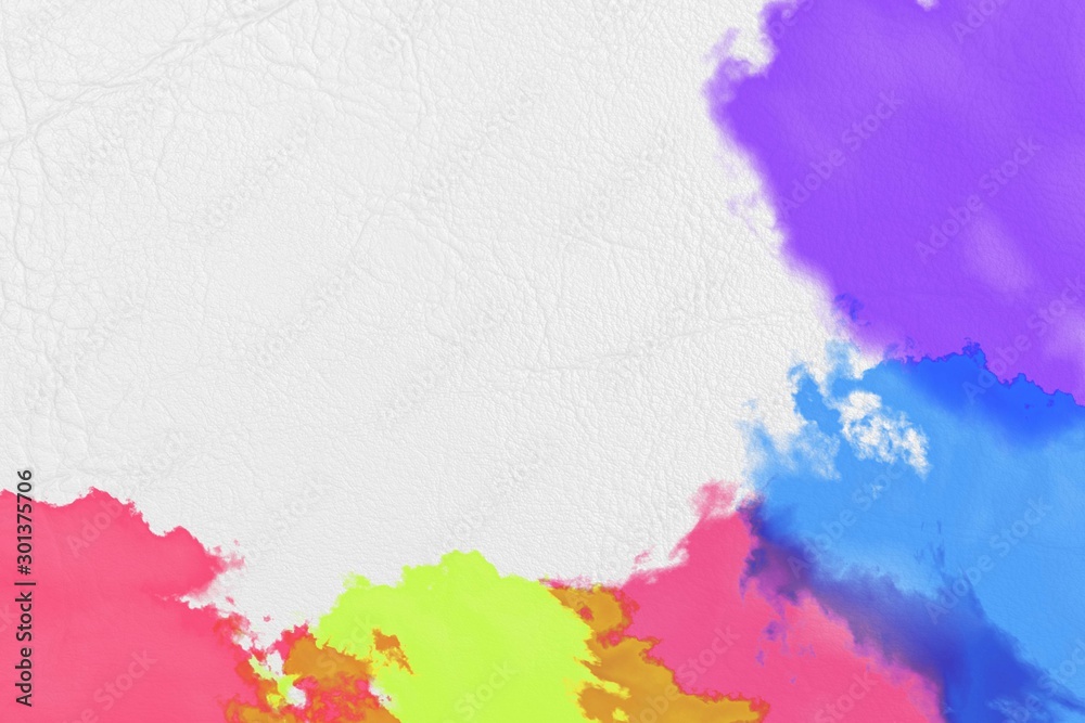 Abstract colorful watercolor on wall or paper background with copy space
