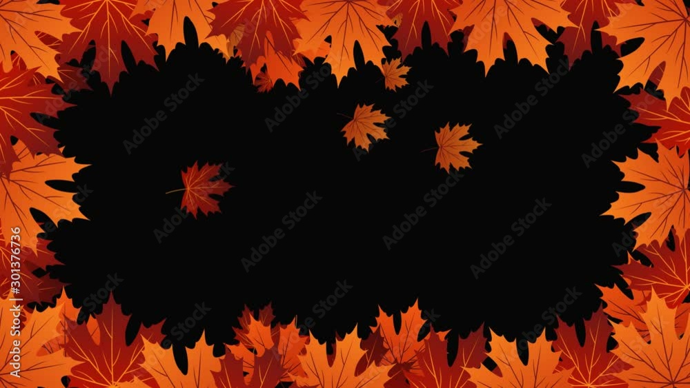 Autumn frame with falling leaves and alpha channel Autumn frame with falling leaves and alpha channel