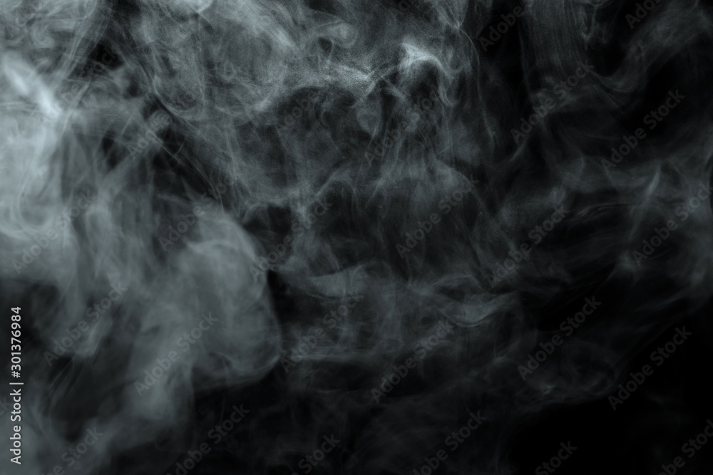 Abstract powder or smoke effect isolated on black background Abstract powder or smoke effect isolated on black background