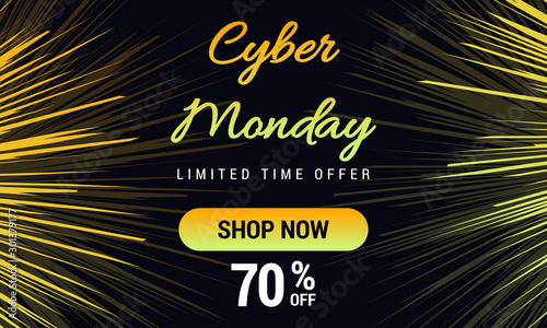 set of Cyber monday banner