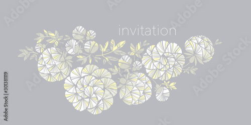 Luxury gray peony flower de...