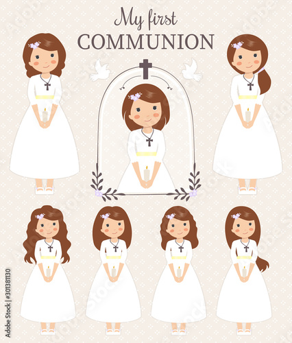 Lovely set of girls for First Communion