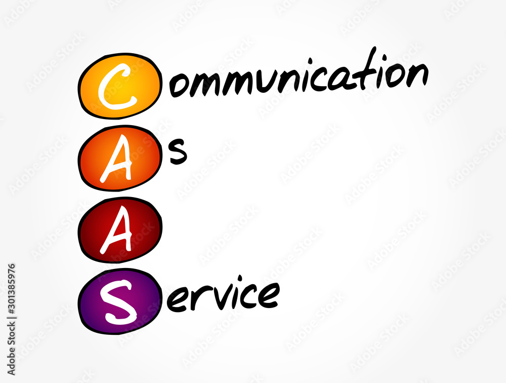CAAS - Communication As A Service acronym, business concept background  Stock-Vektorgrafik | Adobe Stock