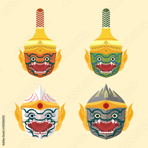 Thai Mythical  monkey head set