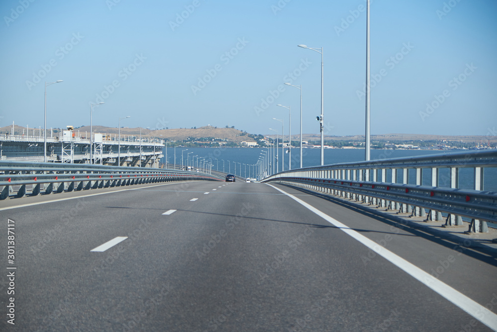 Photos of the Crimean bridge in the summer