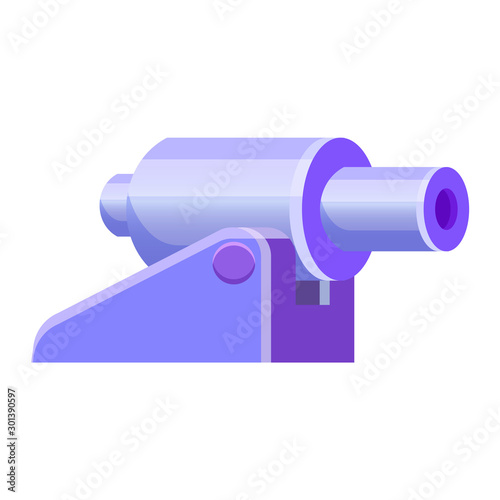 Cannon weapon military artillery vector symbol icon.